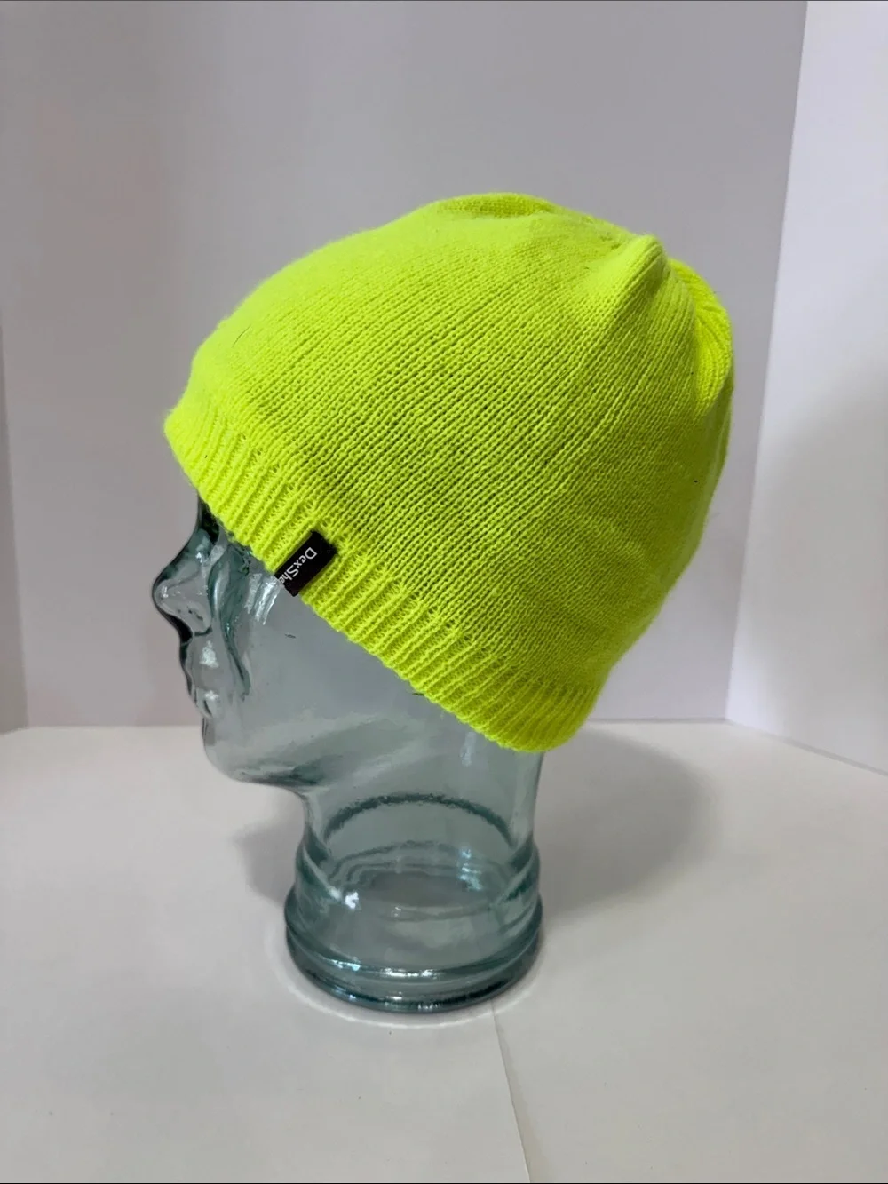Kids Neon Yellow Knit Beanie Hat - Unbranded